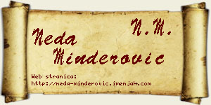 Neda Minderović vizit kartica